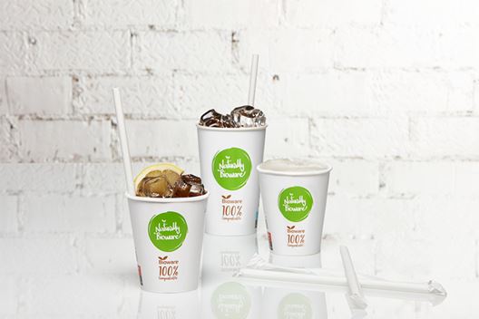 Gobelets en papier pour boissons froides et porte-gobelets en fibre
