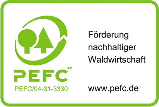 PEFC DC-COC-001054 und FSC® C159105 Zertifizierungen