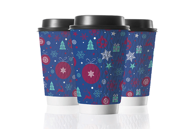 Coffee is hot in holiday patterns