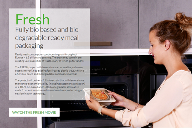 Trialling a new fiber based ready meal packaging
